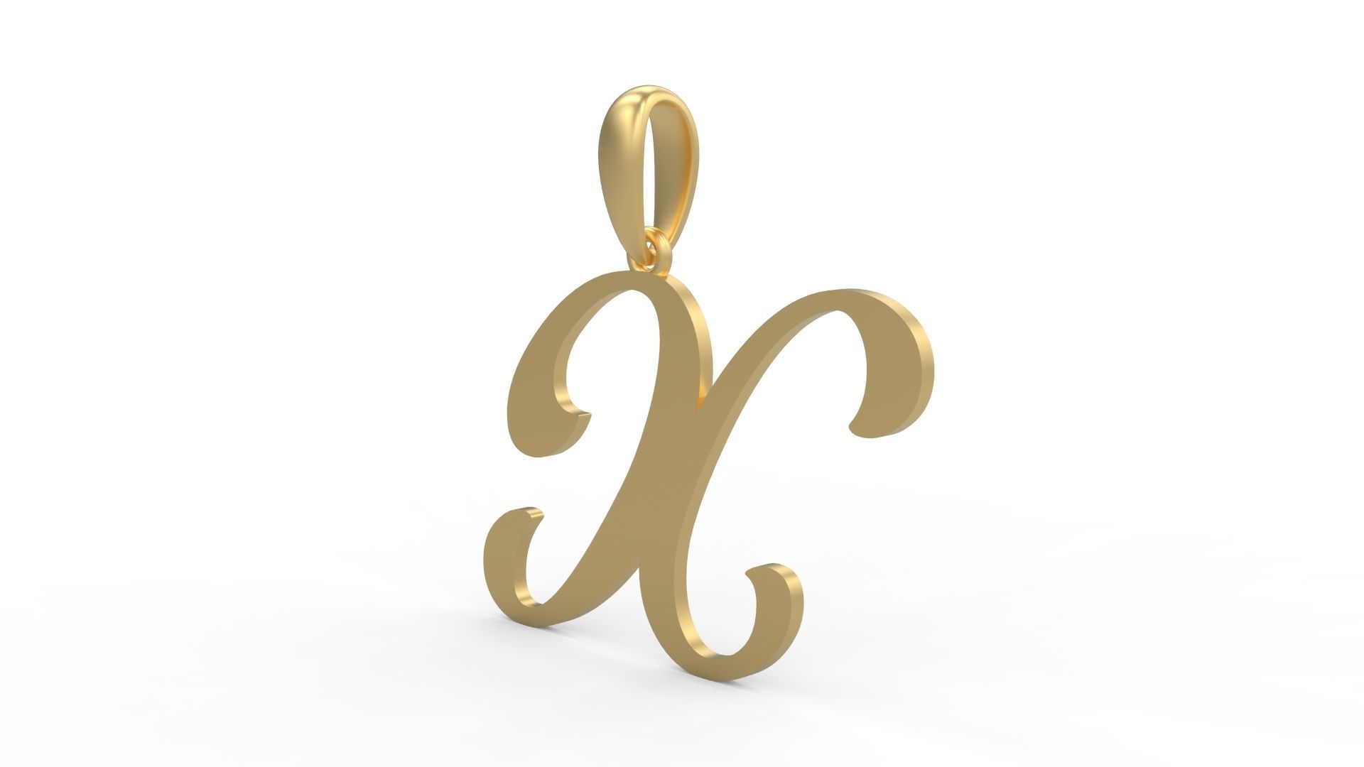 Initial Letters Pendant Labelle X 3D print model_1