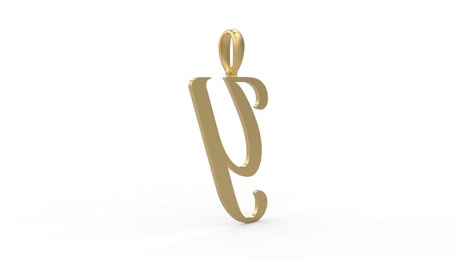 Initial Letters Pendant Labelle Y 3D print model_3