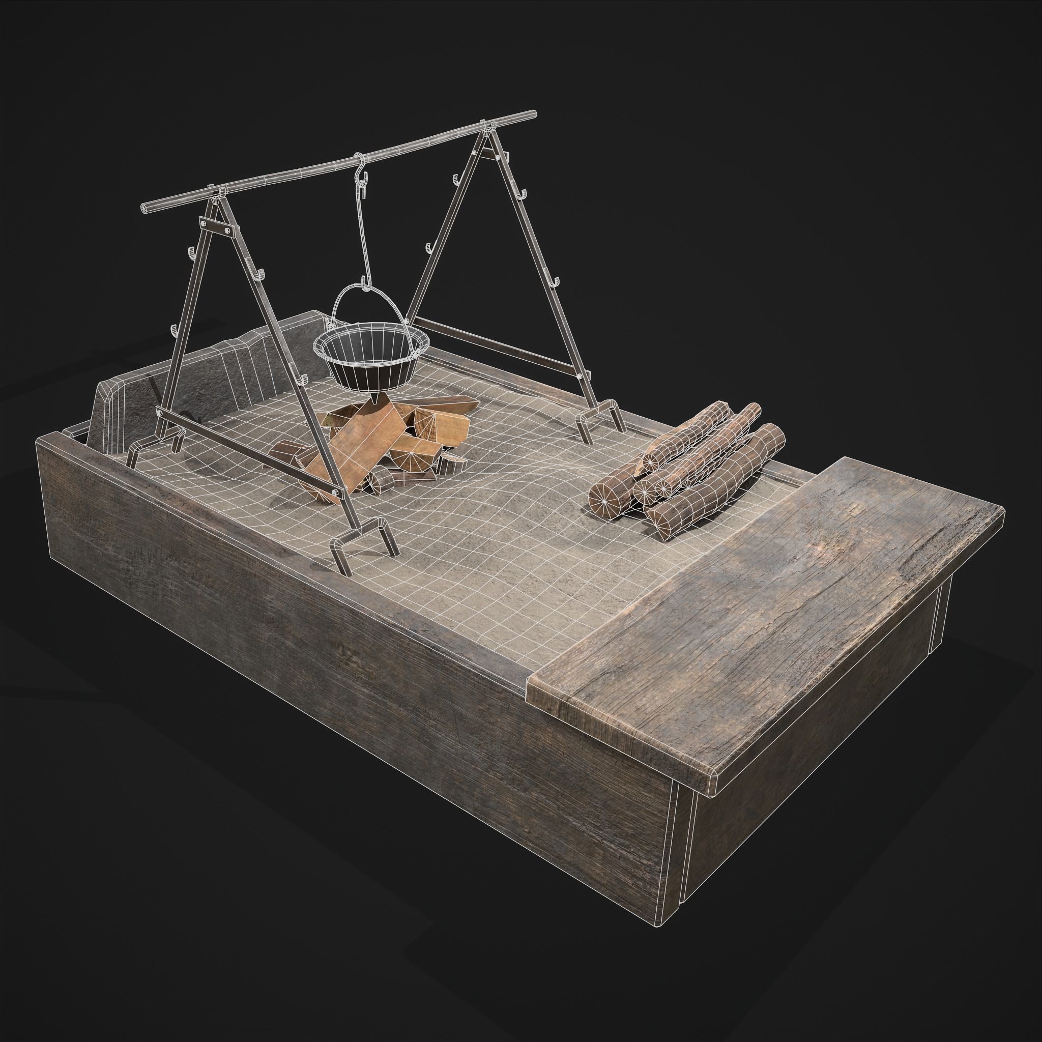 Medieval Cooking Space 3D Model Collection_7