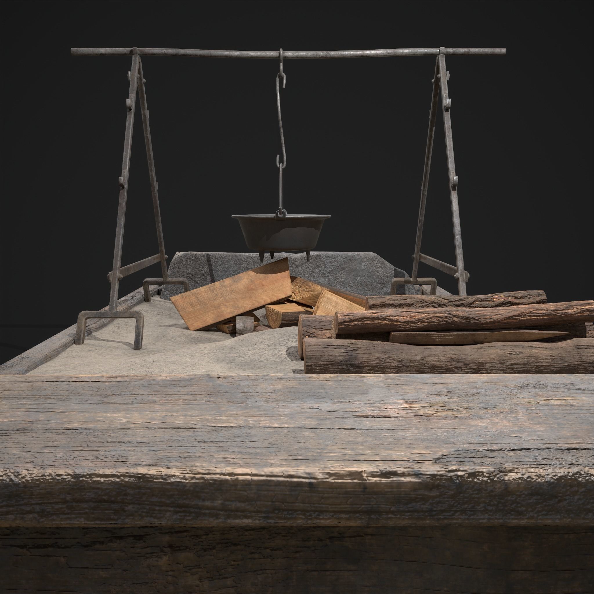 Medieval Cooking Space 3D Model Collection_17