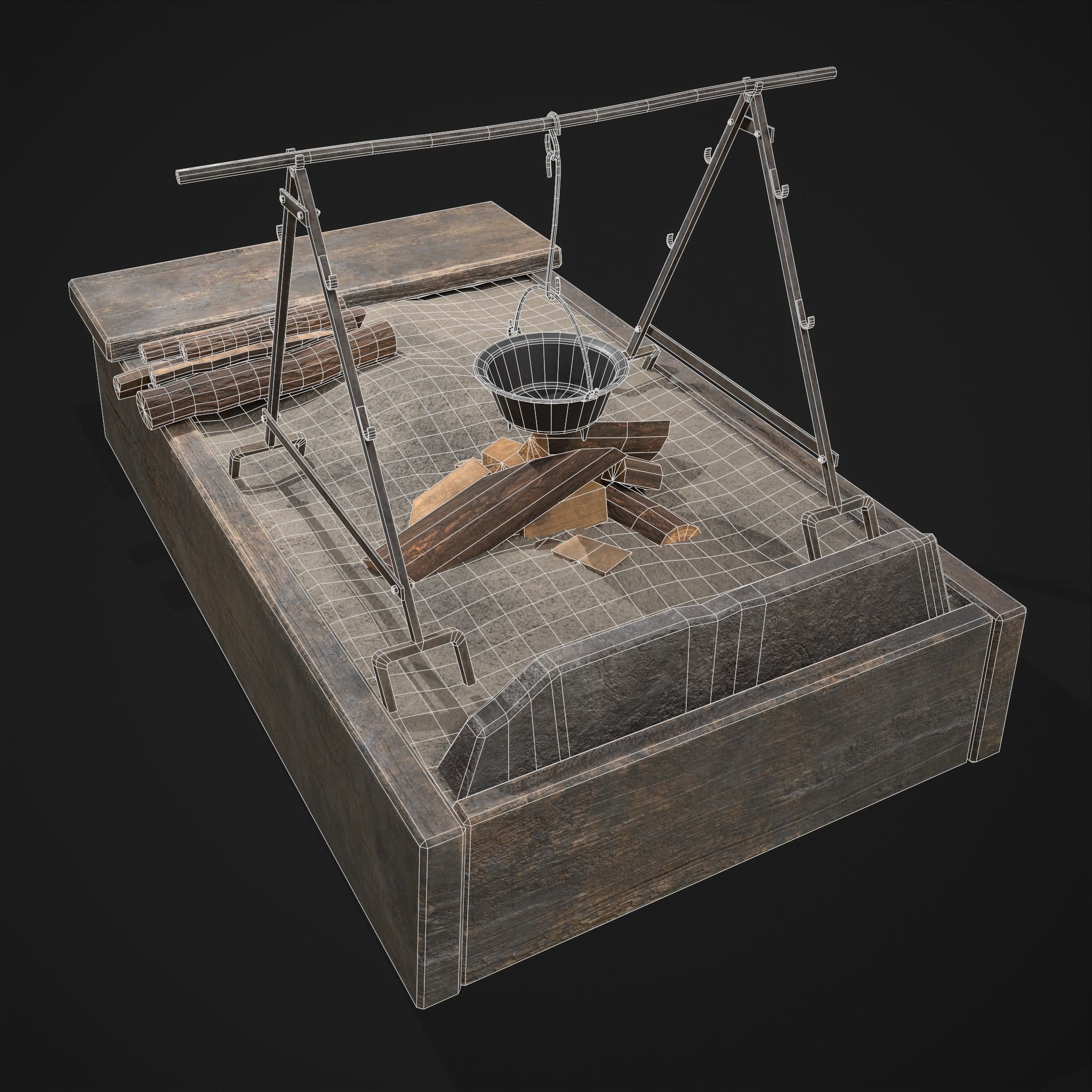 Medieval Cooking Space 3D Model Collection_9