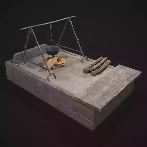 Medieval Cooking Space 3D Model Collection