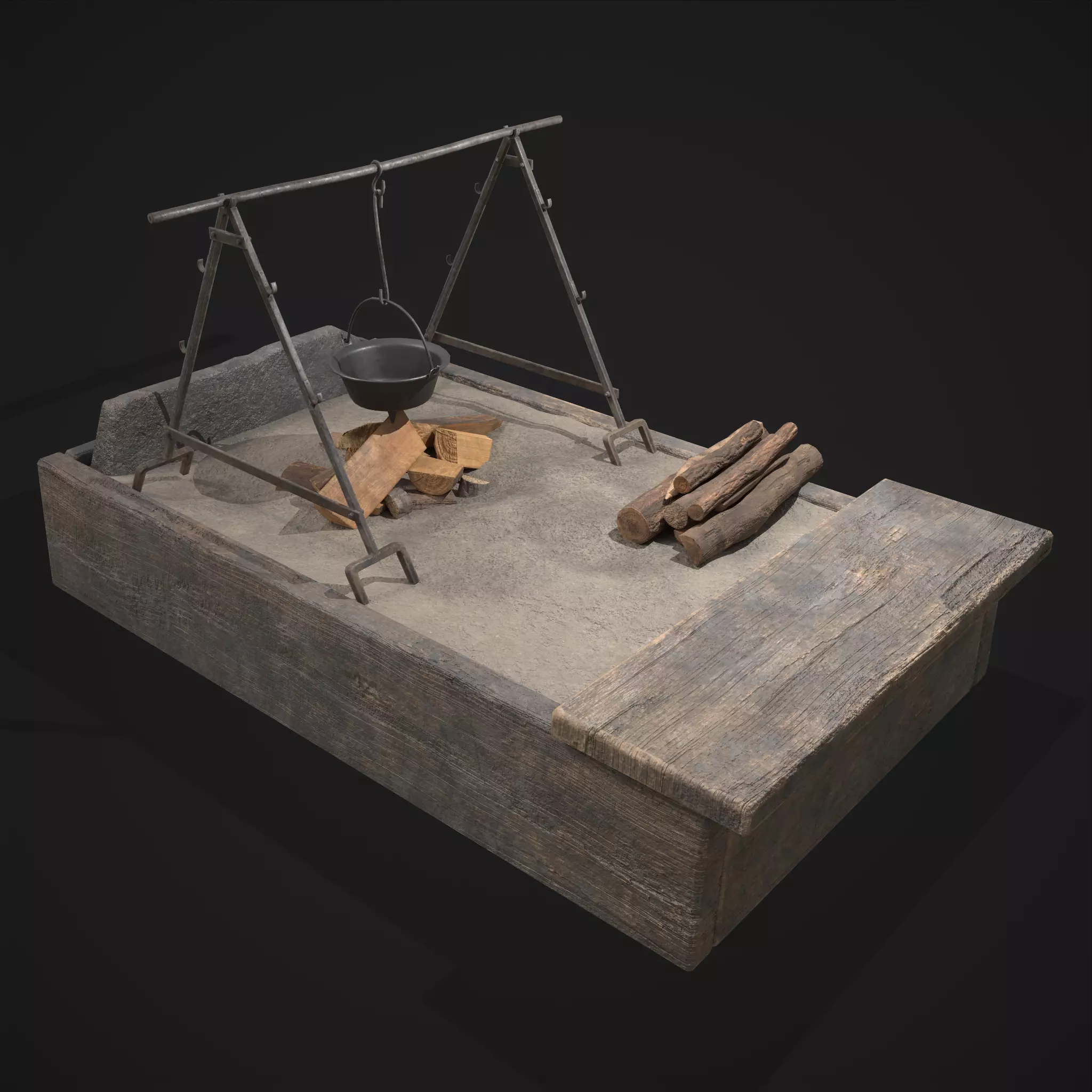 Medieval Cooking Space 3D Model Collection_0