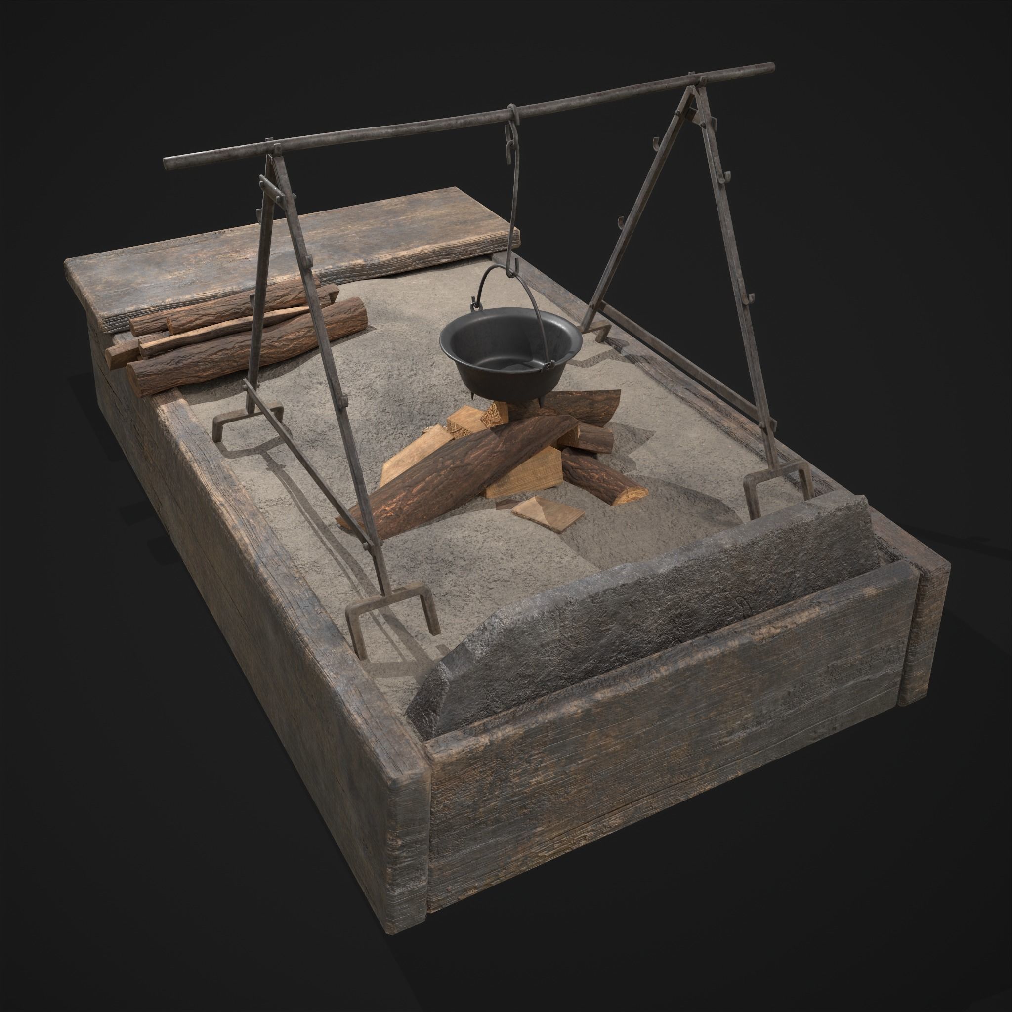 Medieval Cooking Space 3D Model Collection_8