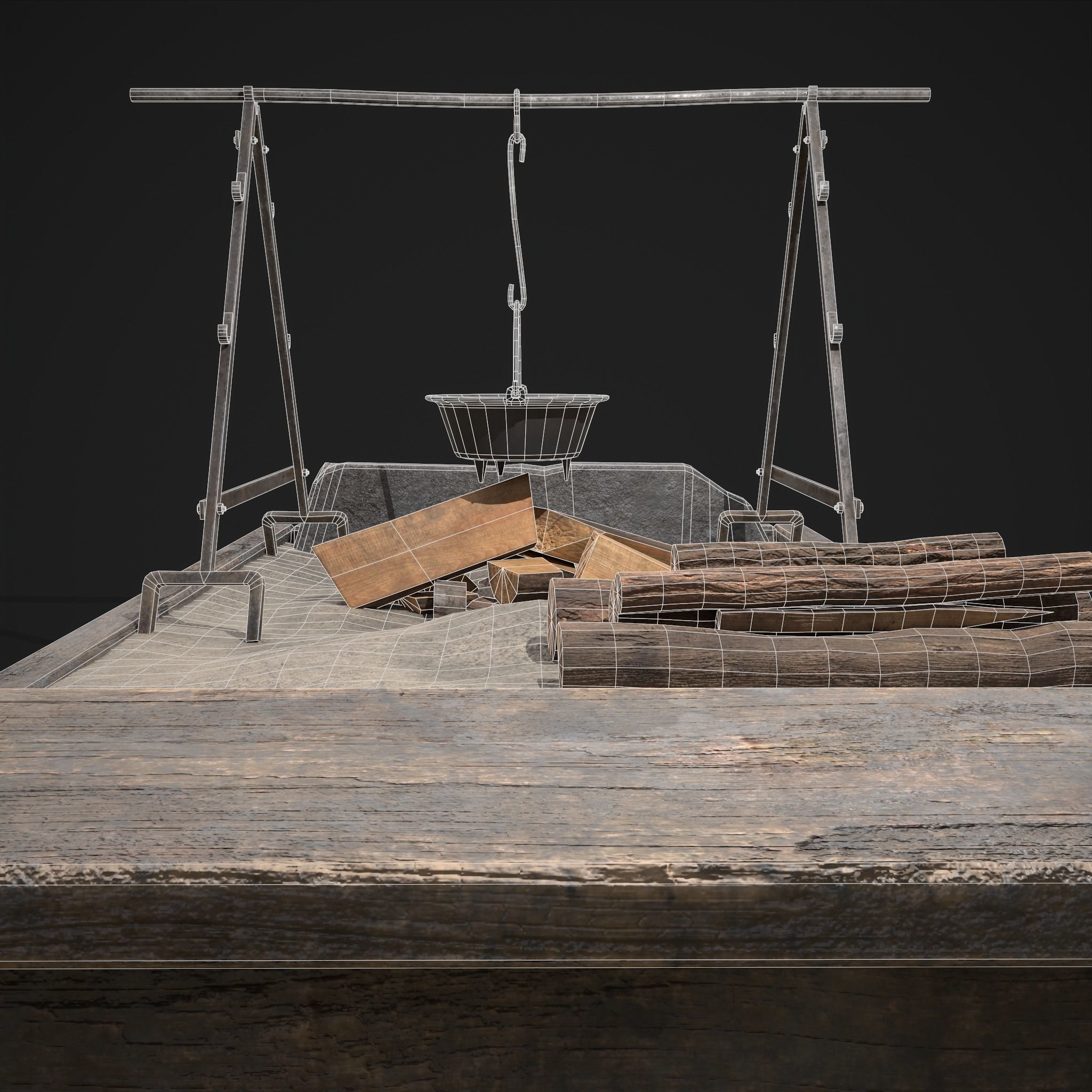 Medieval Cooking Space 3D Model Collection_18