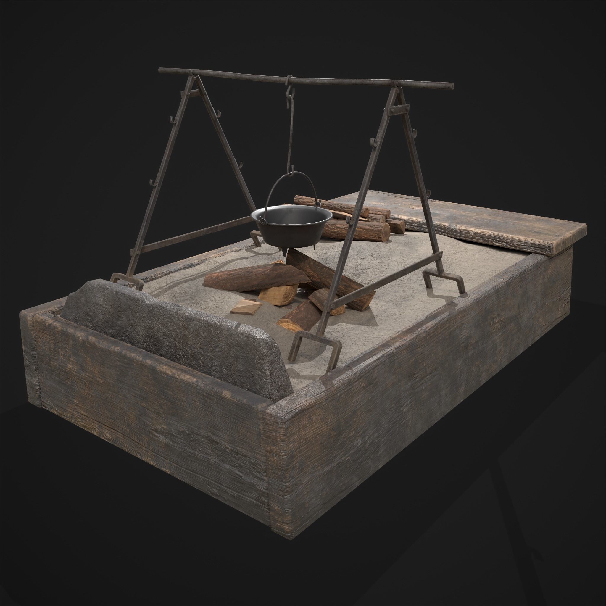Medieval Cooking Space 3D Model Collection_10