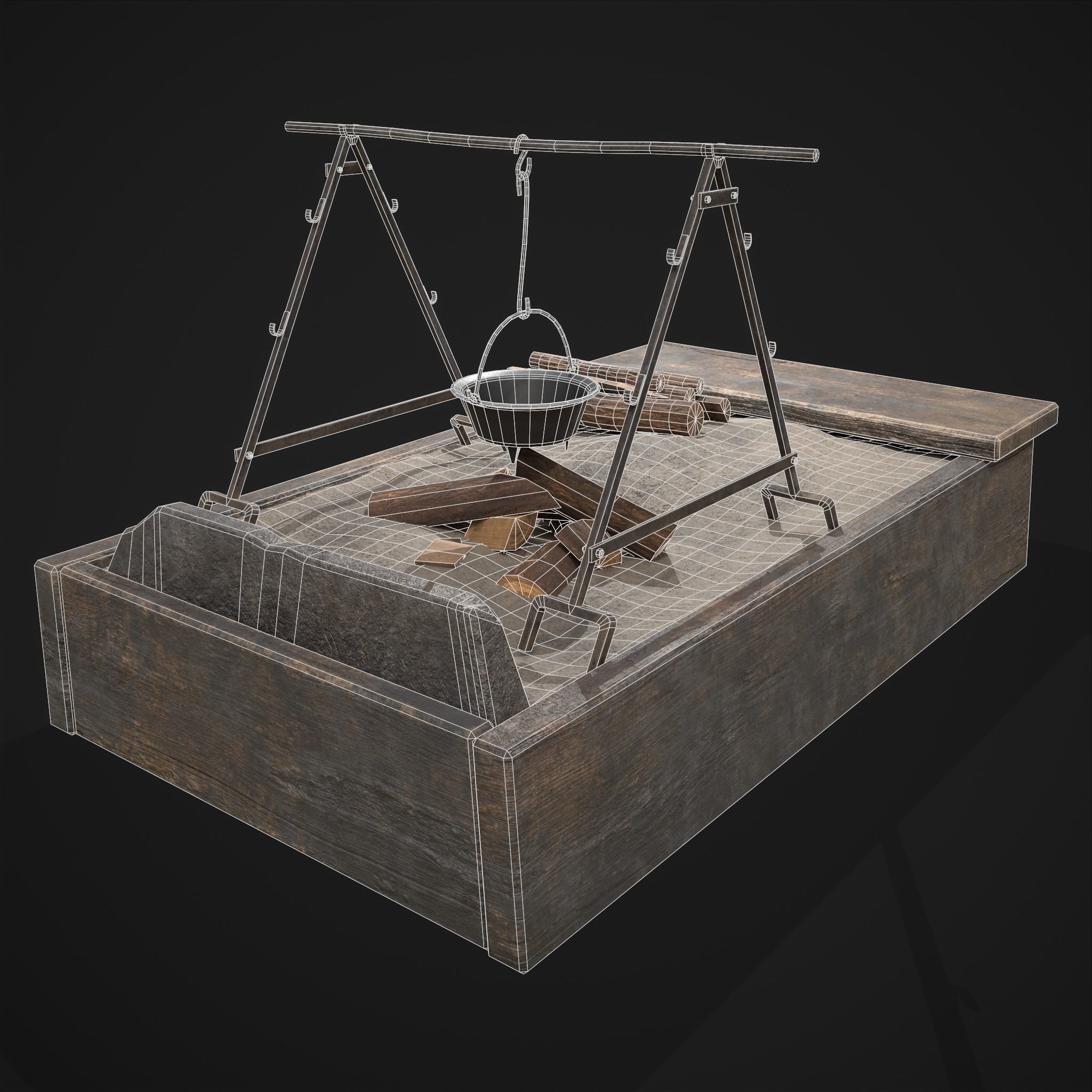 Medieval Cooking Space 3D Model Collection_11