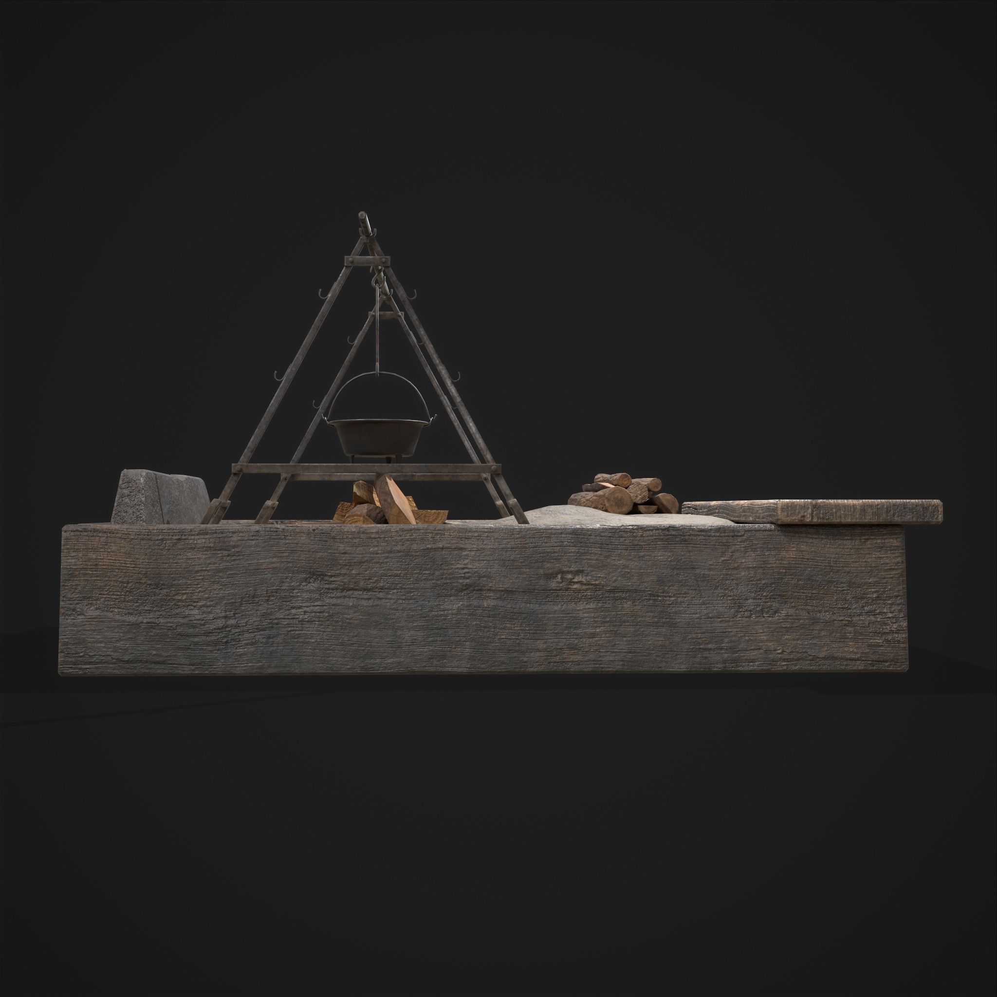 Medieval Cooking Space 3D Model Collection_25