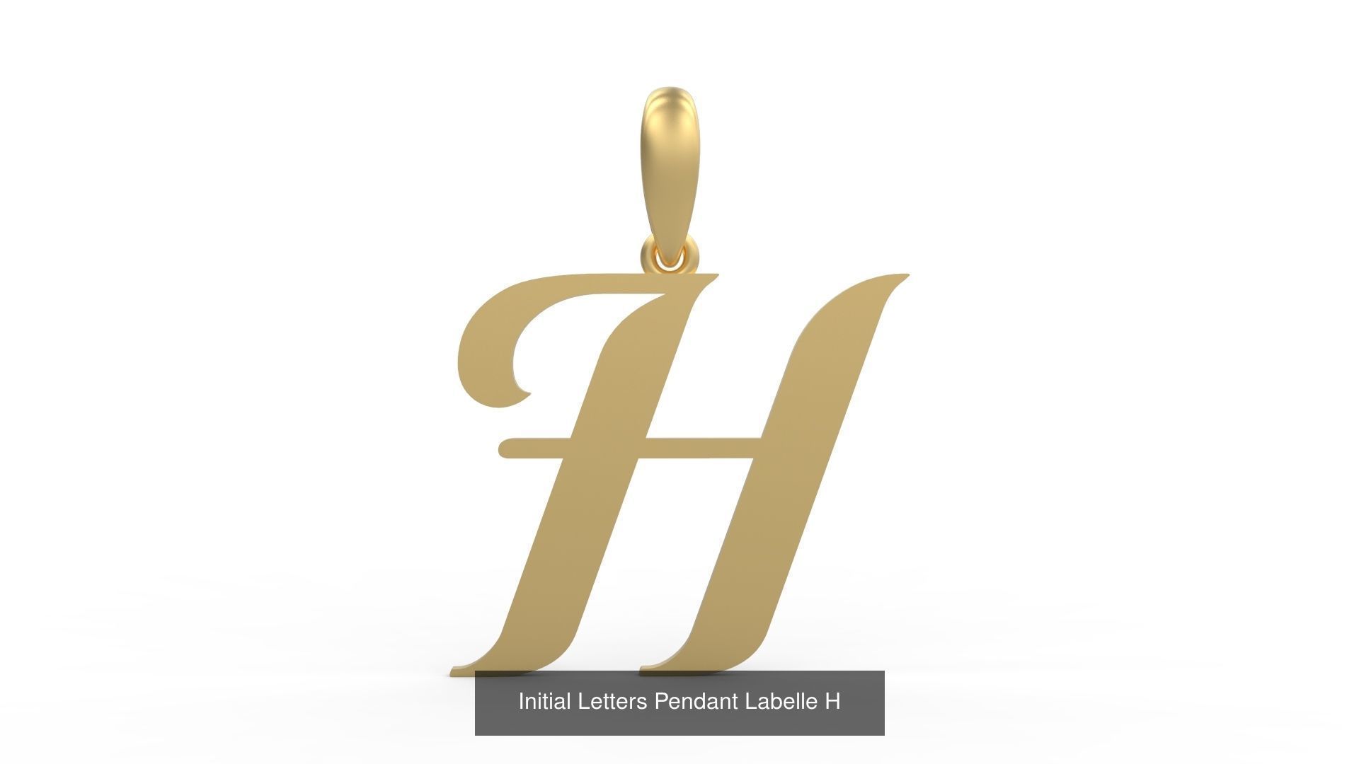 Initial Letters Pendant Alphabets Labelle 3D Model Collection_10