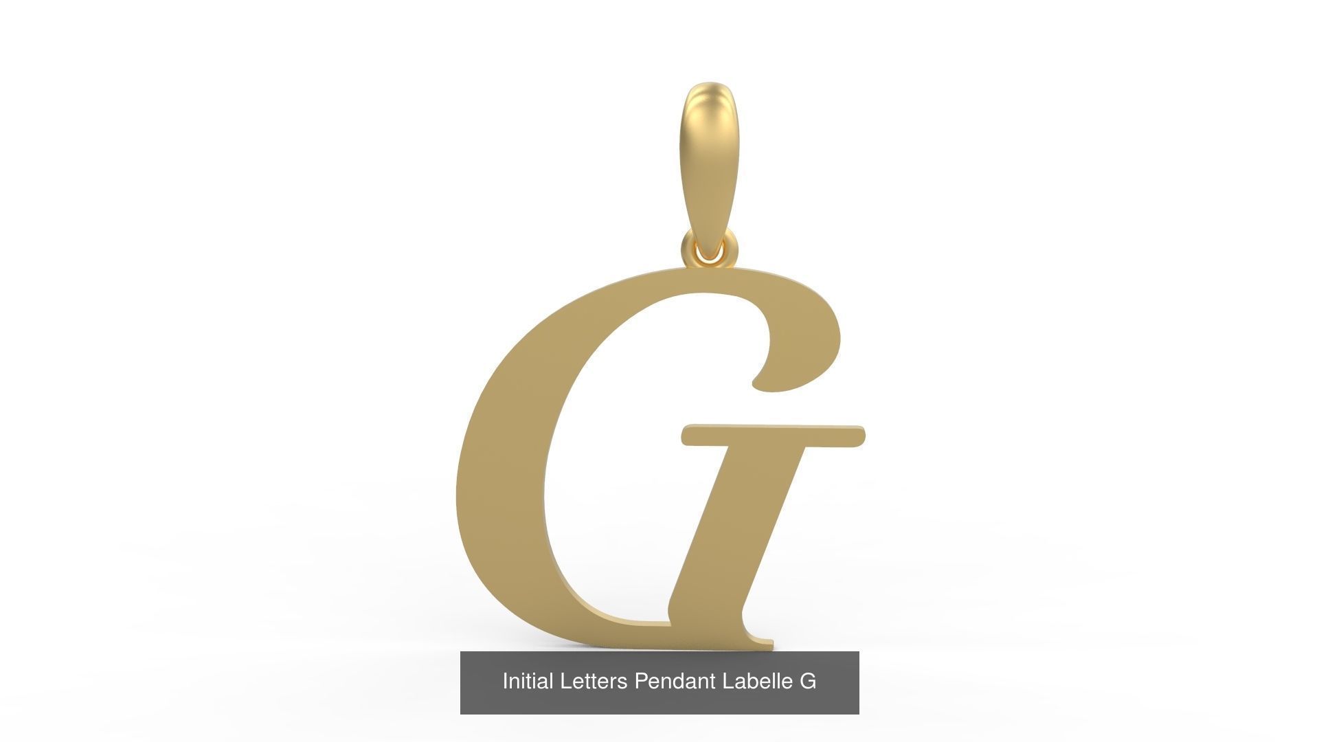 Initial Letters Pendant Alphabets Labelle 3D Model Collection_9