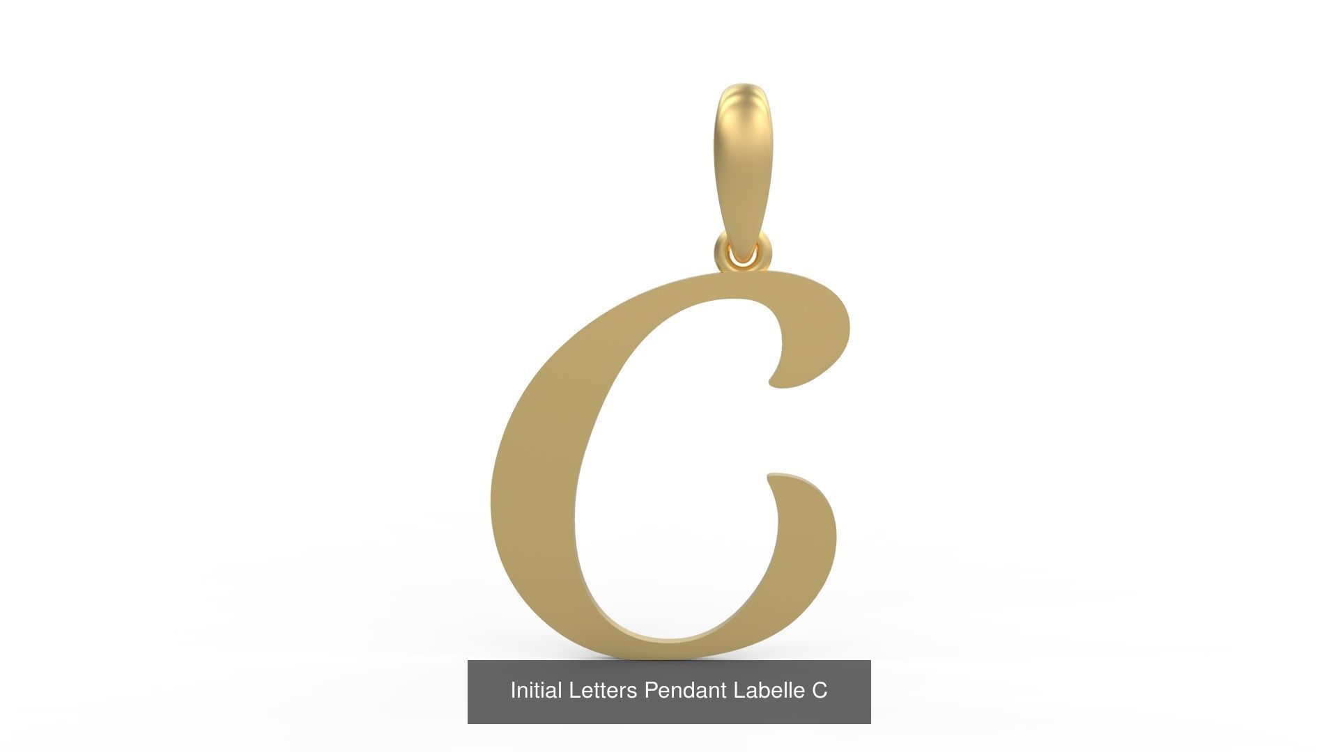 Initial Letters Pendant Alphabets Labelle 3D Model Collection_5
