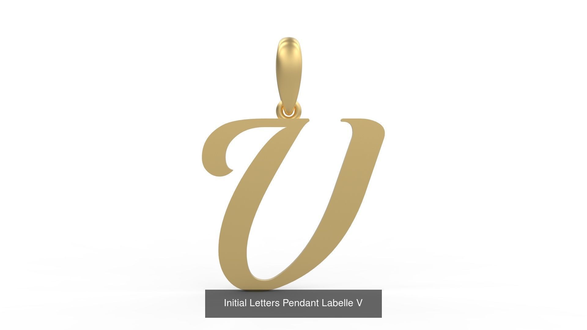 Initial Letters Pendant Alphabets Labelle 3D Model Collection_24