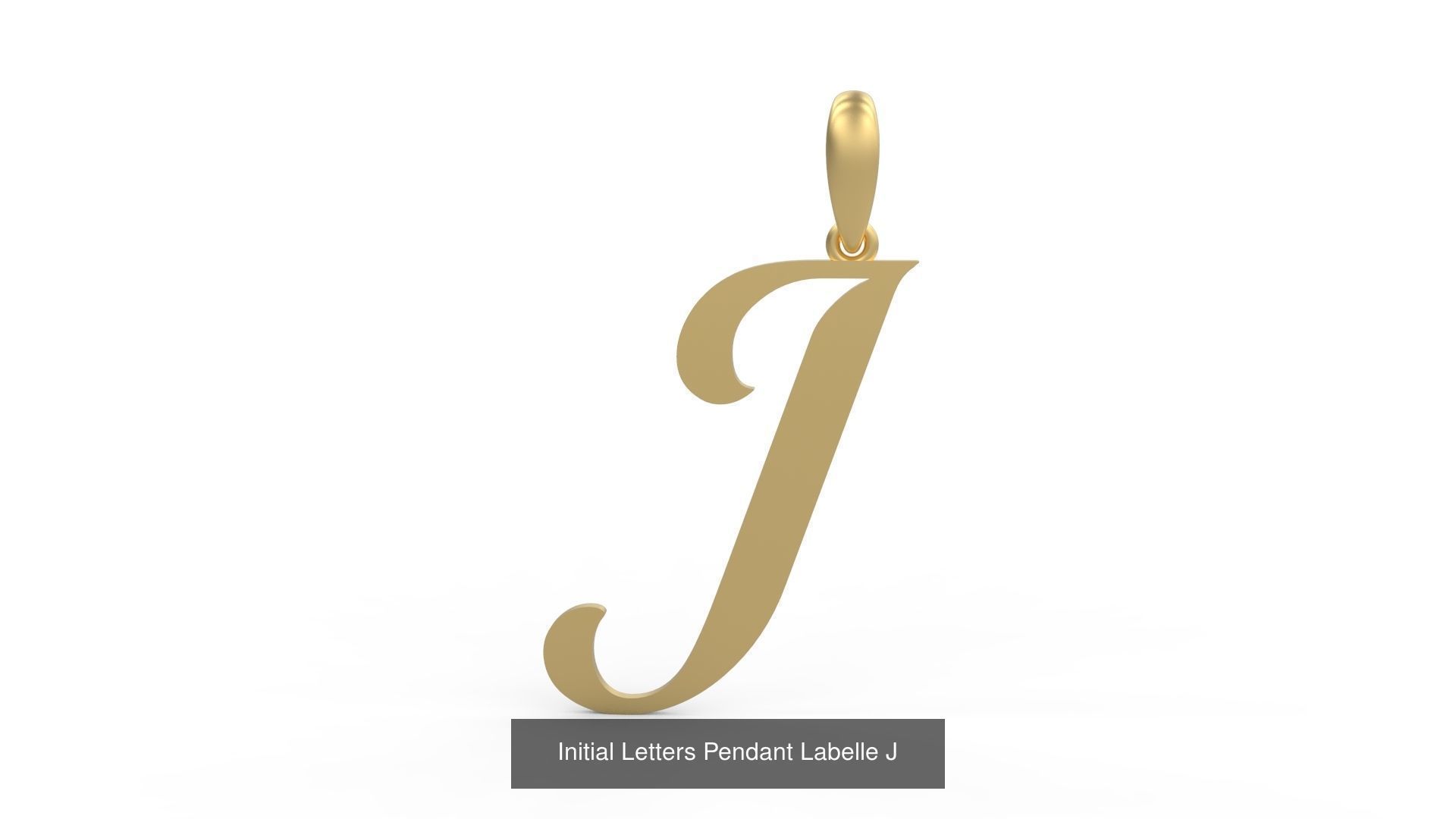Initial Letters Pendant Alphabets Labelle 3D Model Collection_12