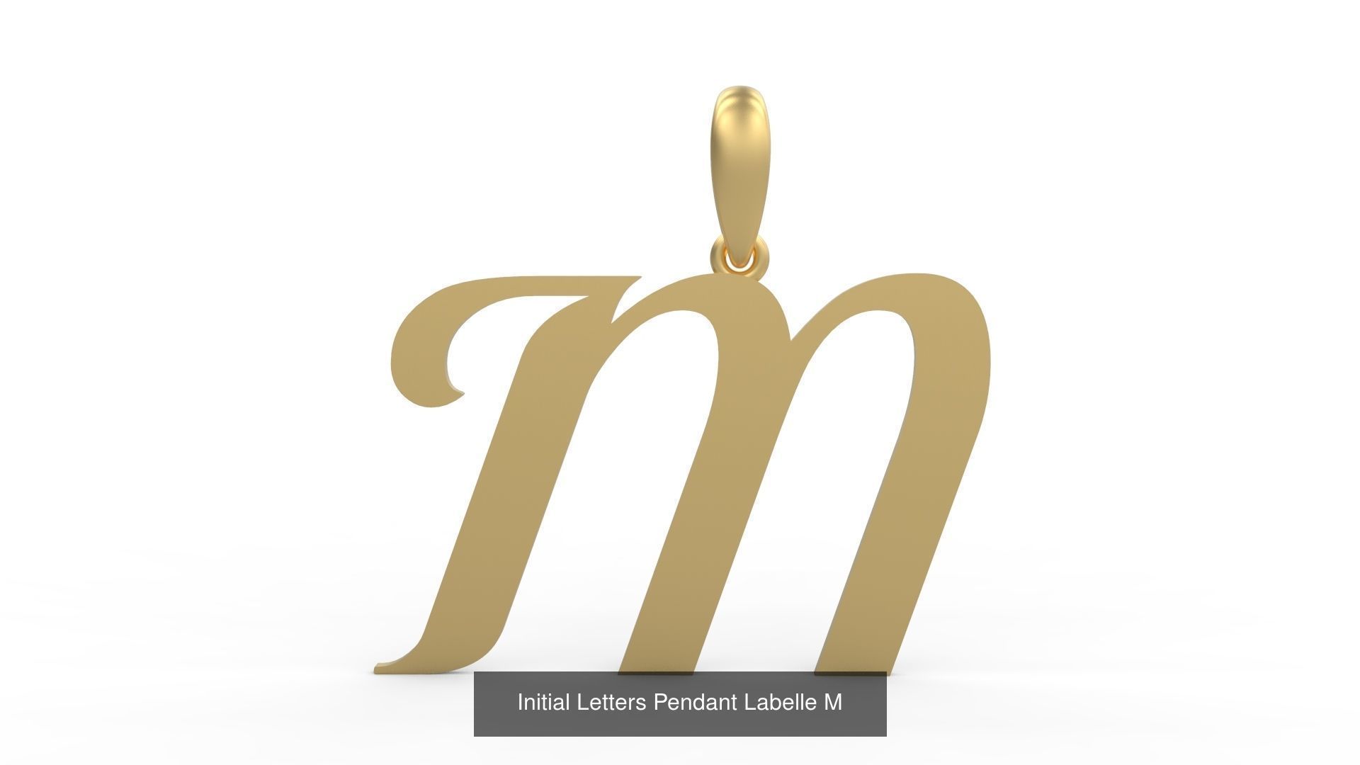 Initial Letters Pendant Alphabets Labelle 3D Model Collection_15