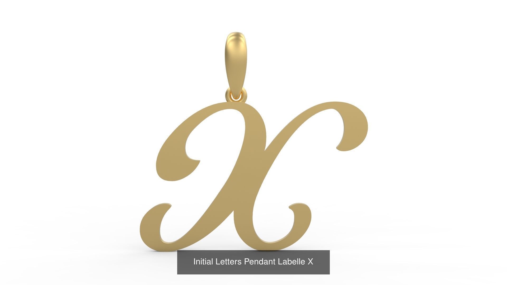 Initial Letters Pendant Alphabets Labelle 3D Model Collection_26