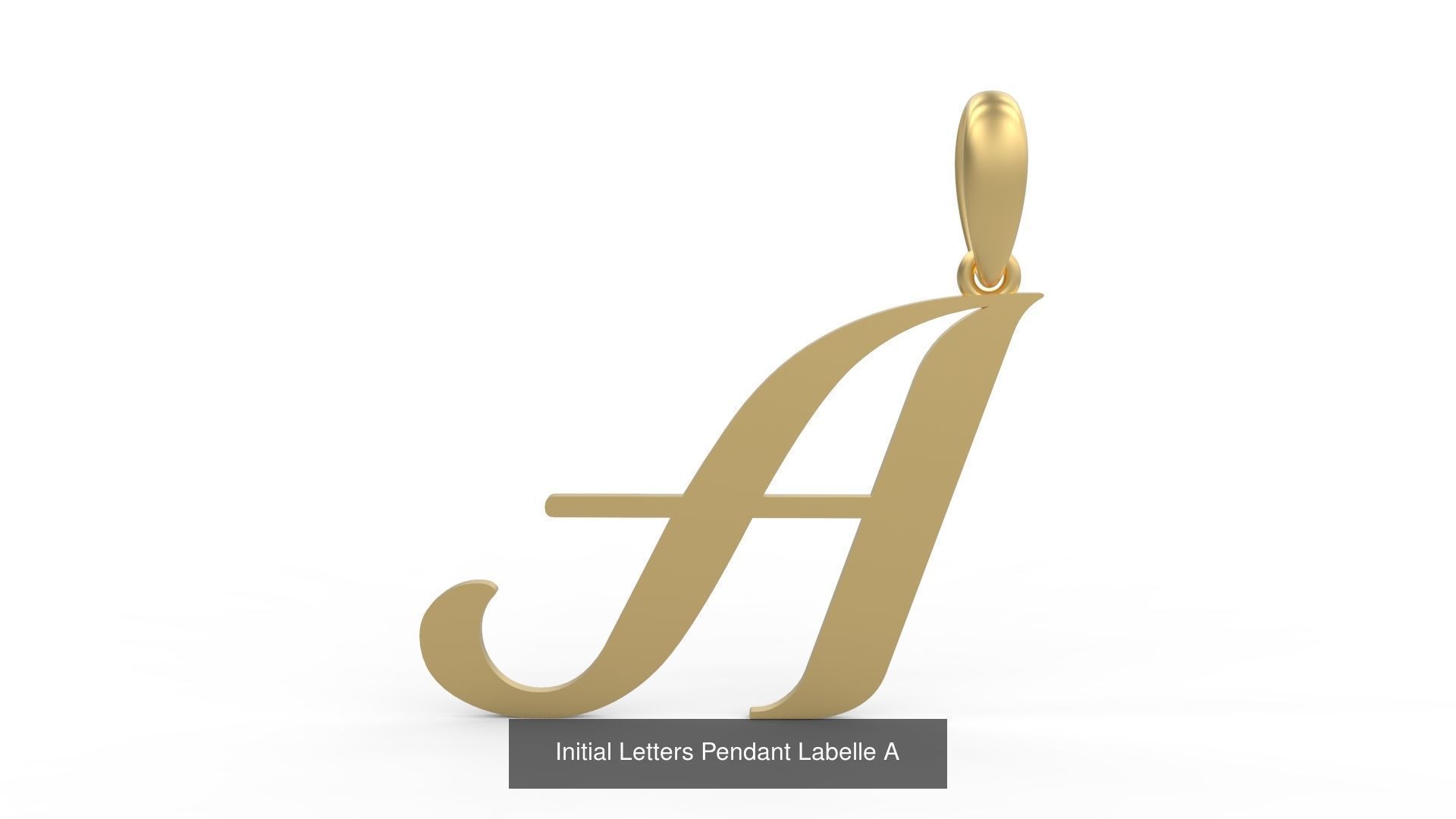 Initial Letters Pendant Alphabets Labelle 3D Model Collection_3