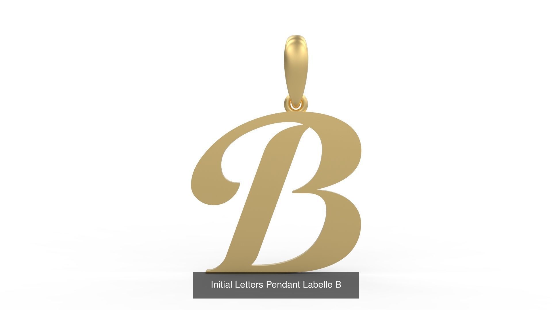 Initial Letters Pendant Alphabets Labelle 3D Model Collection_4