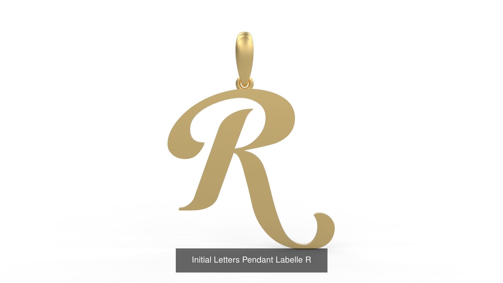 Initial Letters Pendant Alphabets Labelle 3D Model Collection_20