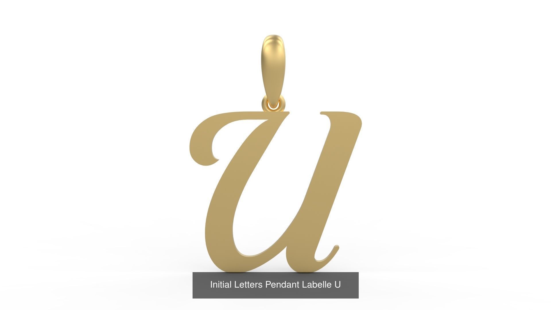 Initial Letters Pendant Alphabets Labelle 3D Model Collection_23