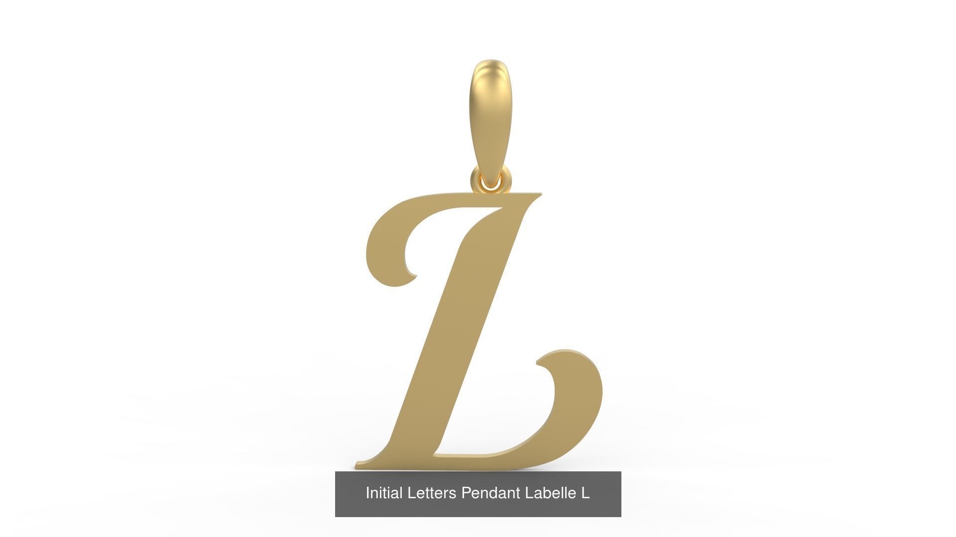 Initial Letters Pendant Alphabets Labelle 3D Model Collection_14