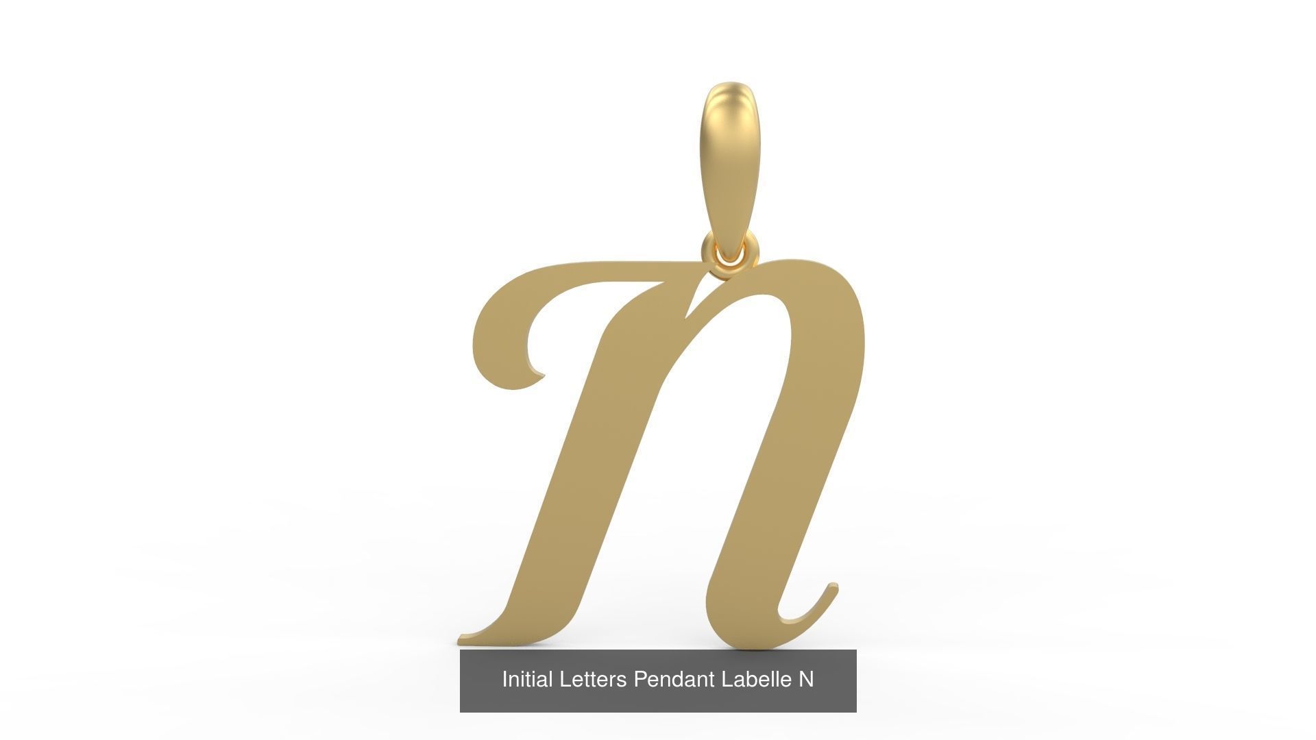 Initial Letters Pendant Alphabets Labelle 3D Model Collection_16
