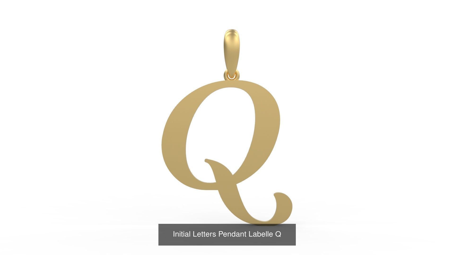 Initial Letters Pendant Alphabets Labelle 3D Model Collection_19