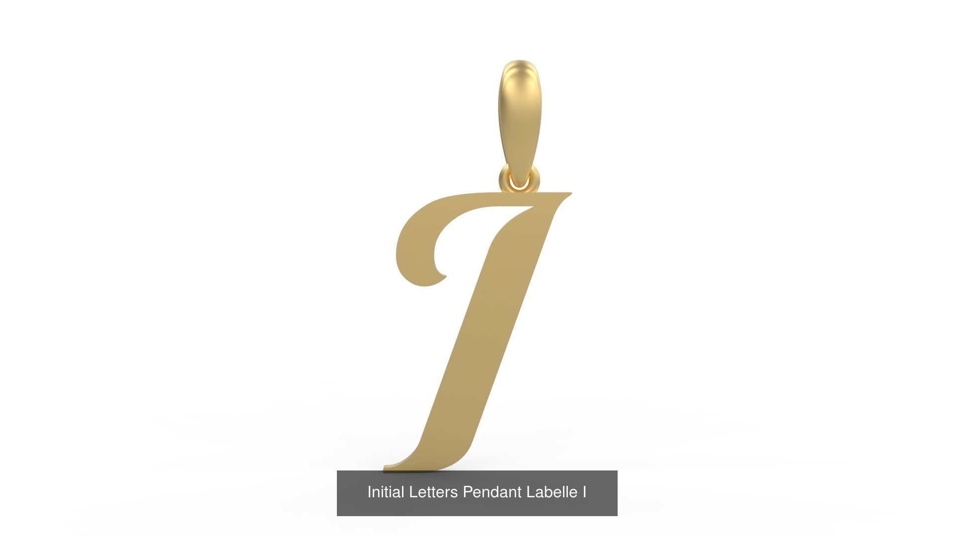Initial Letters Pendant Alphabets Labelle 3D Model Collection_11