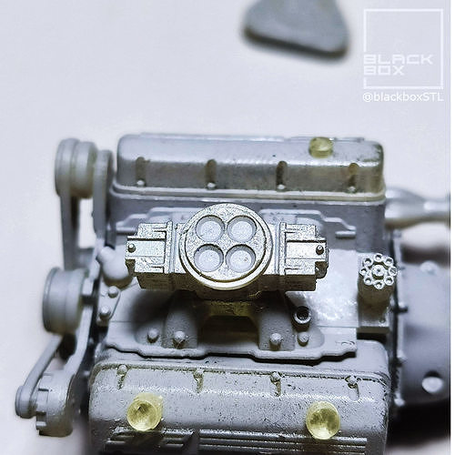 572 ENGINE 1-24th for modelkits and diecast 3D print model 7