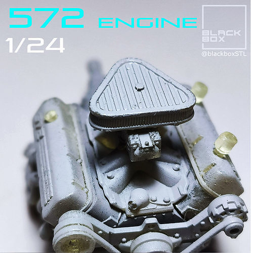 572 ENGINE 1-24th for modelkits and diecast 3D print model 4