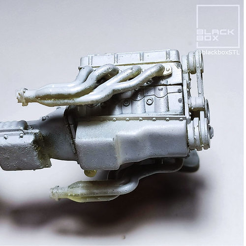 572 ENGINE 1-24th for modelkits and diecast 3D print model 6