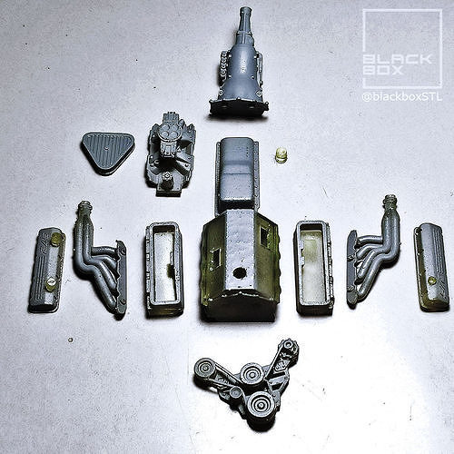 572 ENGINE 1-24th for modelkits and diecast 3D print model 5