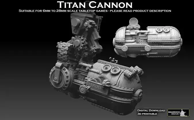 Titan Cannon 3D print model Titan Cannon 3D print model