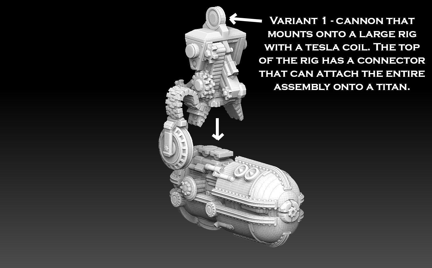Titan Cannon 3D print model_2