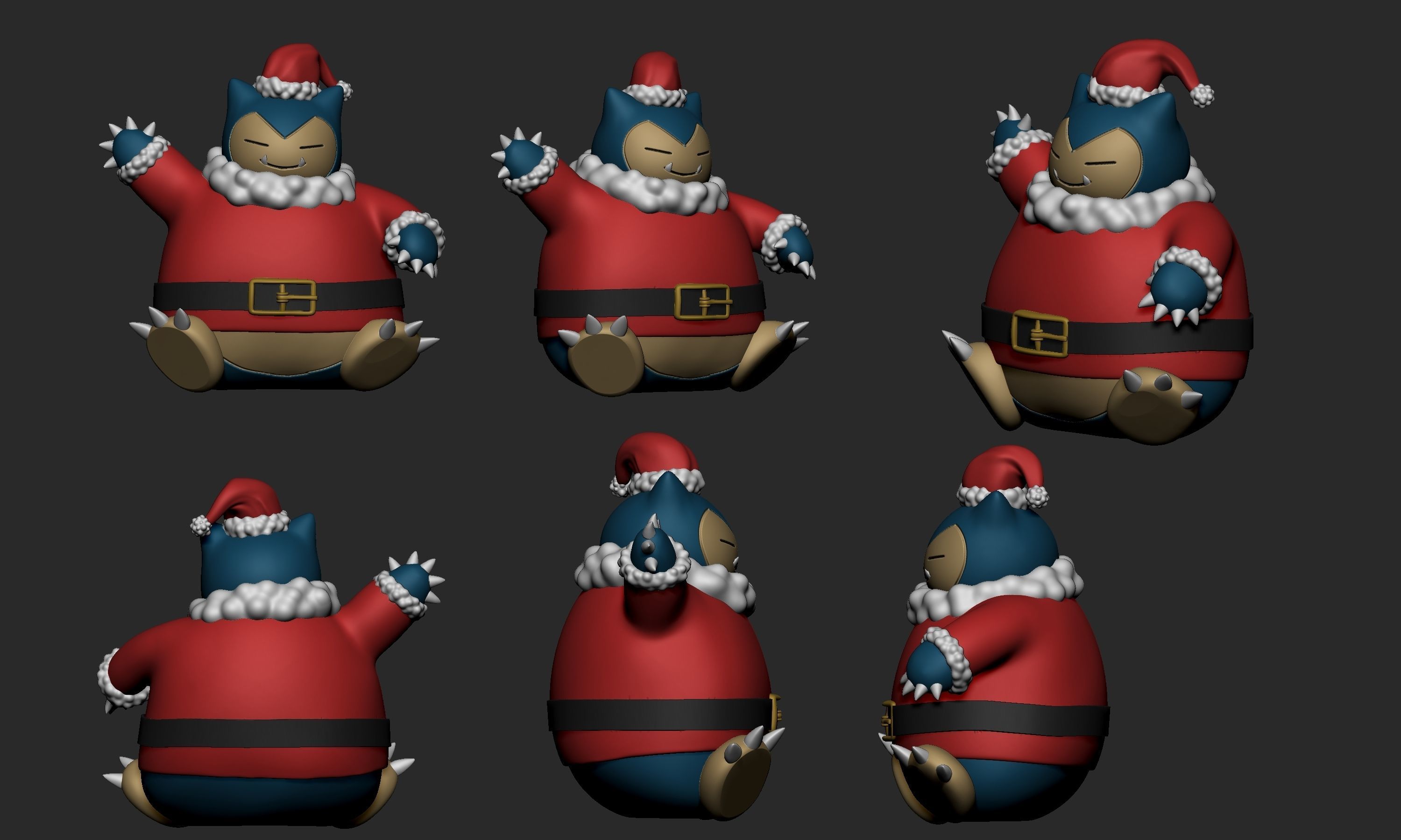 Pokemon - Christmas Snorlax Free 3D print model_1