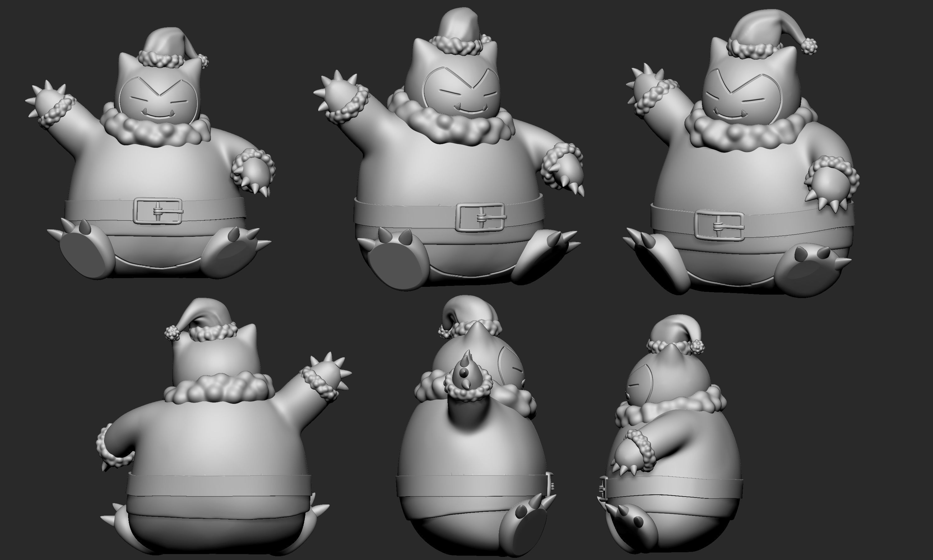 Pokemon - Christmas Snorlax Free 3D print model_2