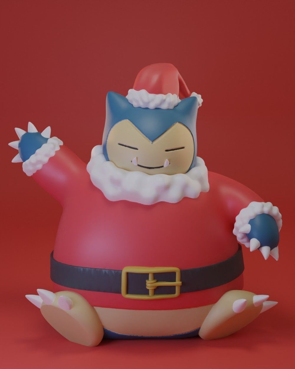 Pokemon - Christmas Snorlax Free 3D print model_0