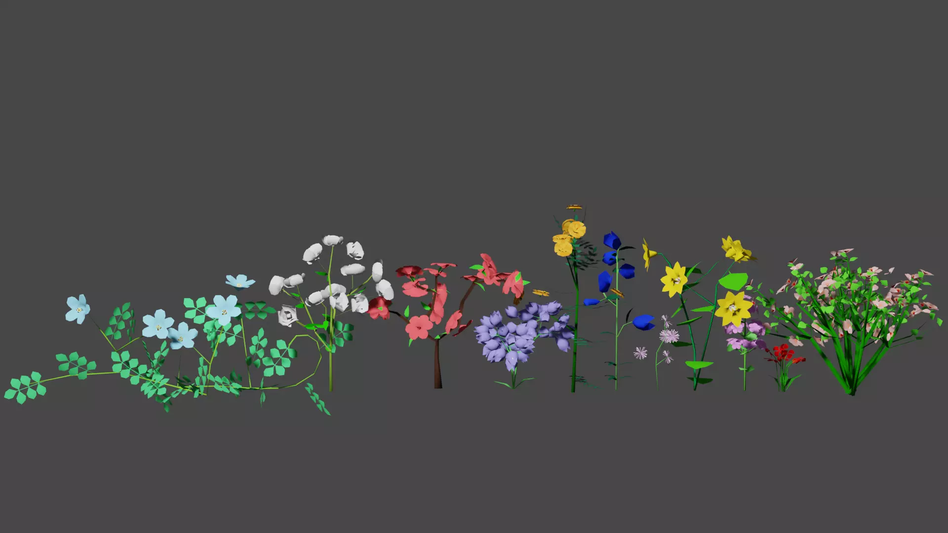 Flowers low poly flower Low-poly 3D model