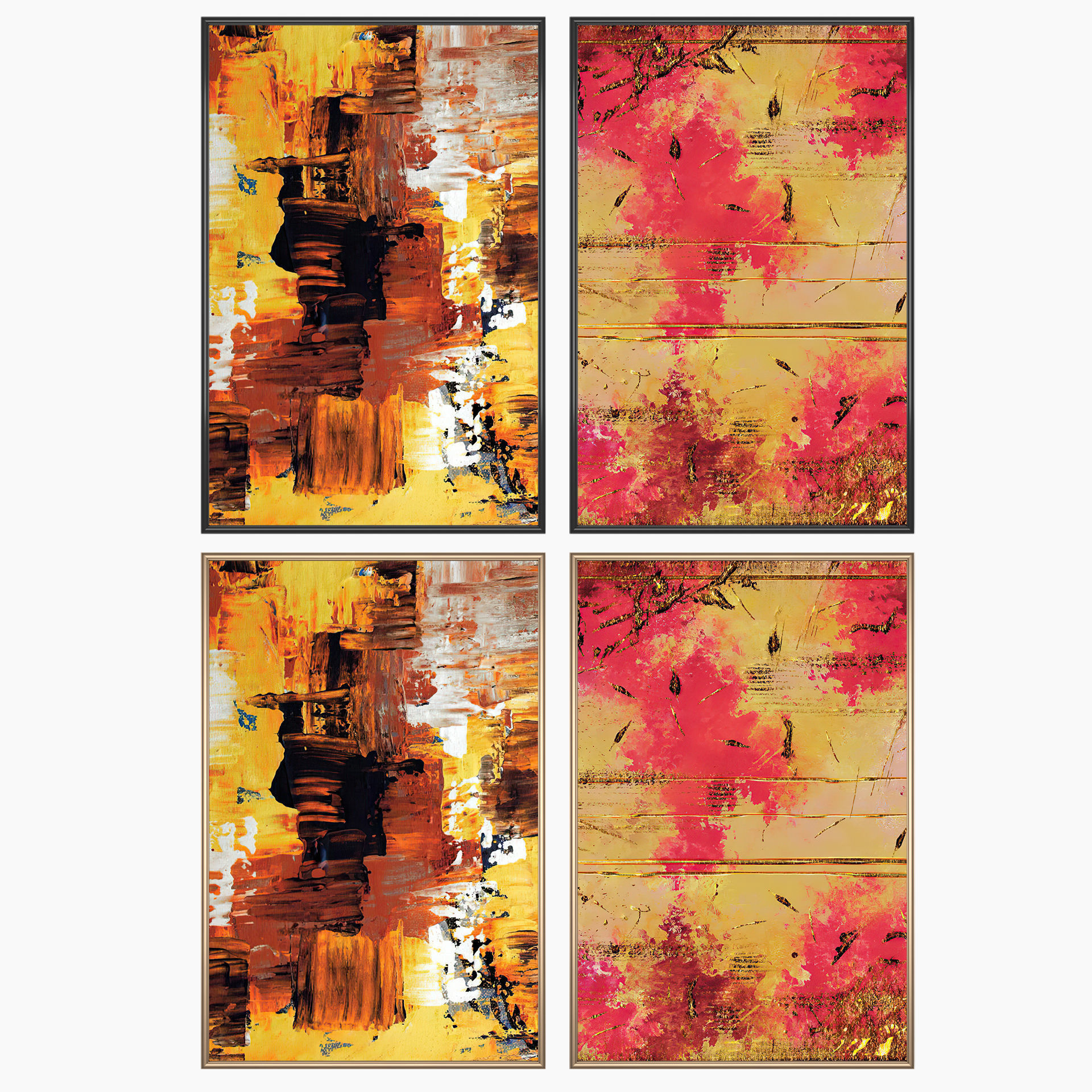 Wall Art Set 3965 3D model_1