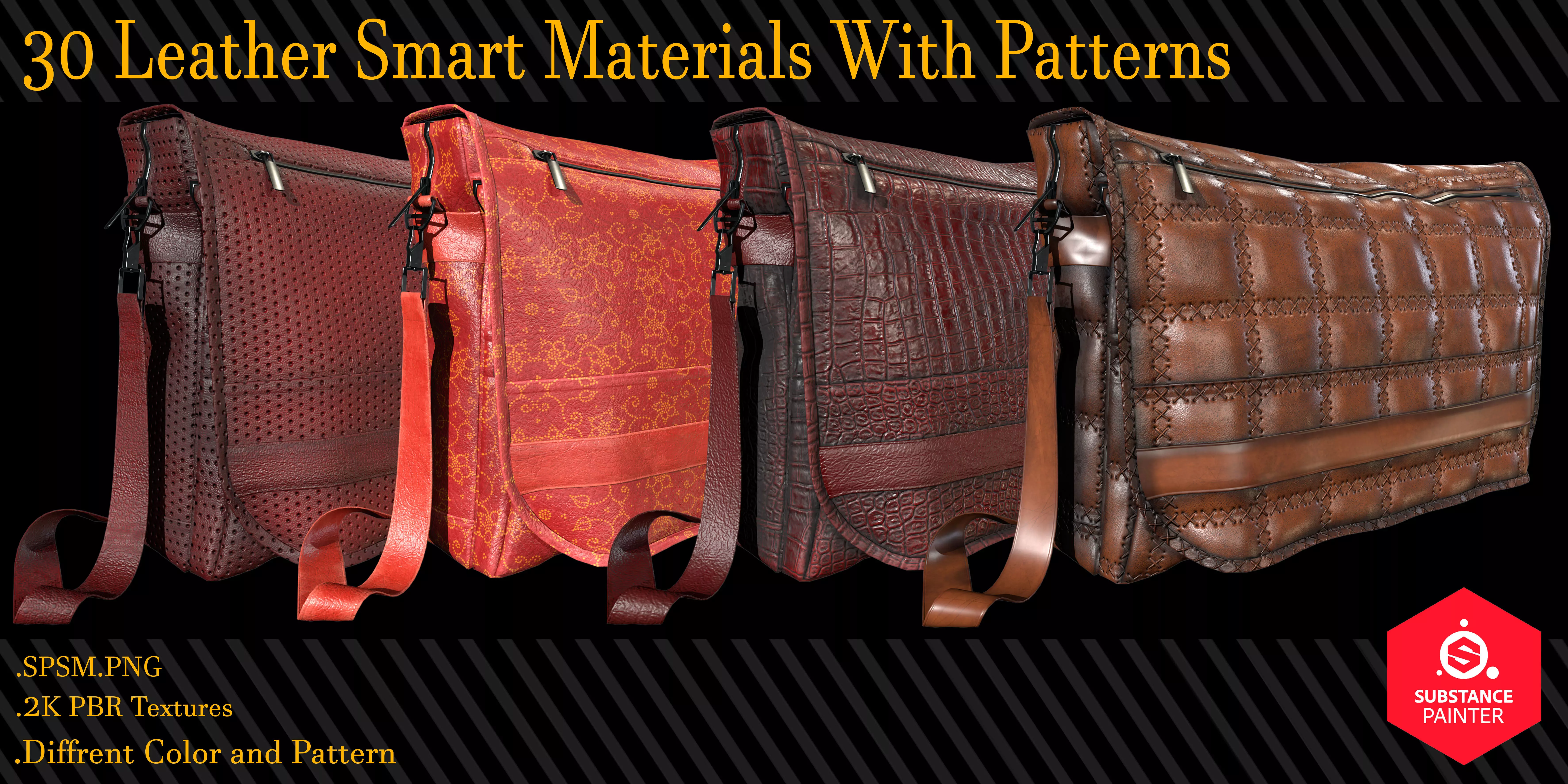 30 Leather Smart Materials With Patterns Texture_0