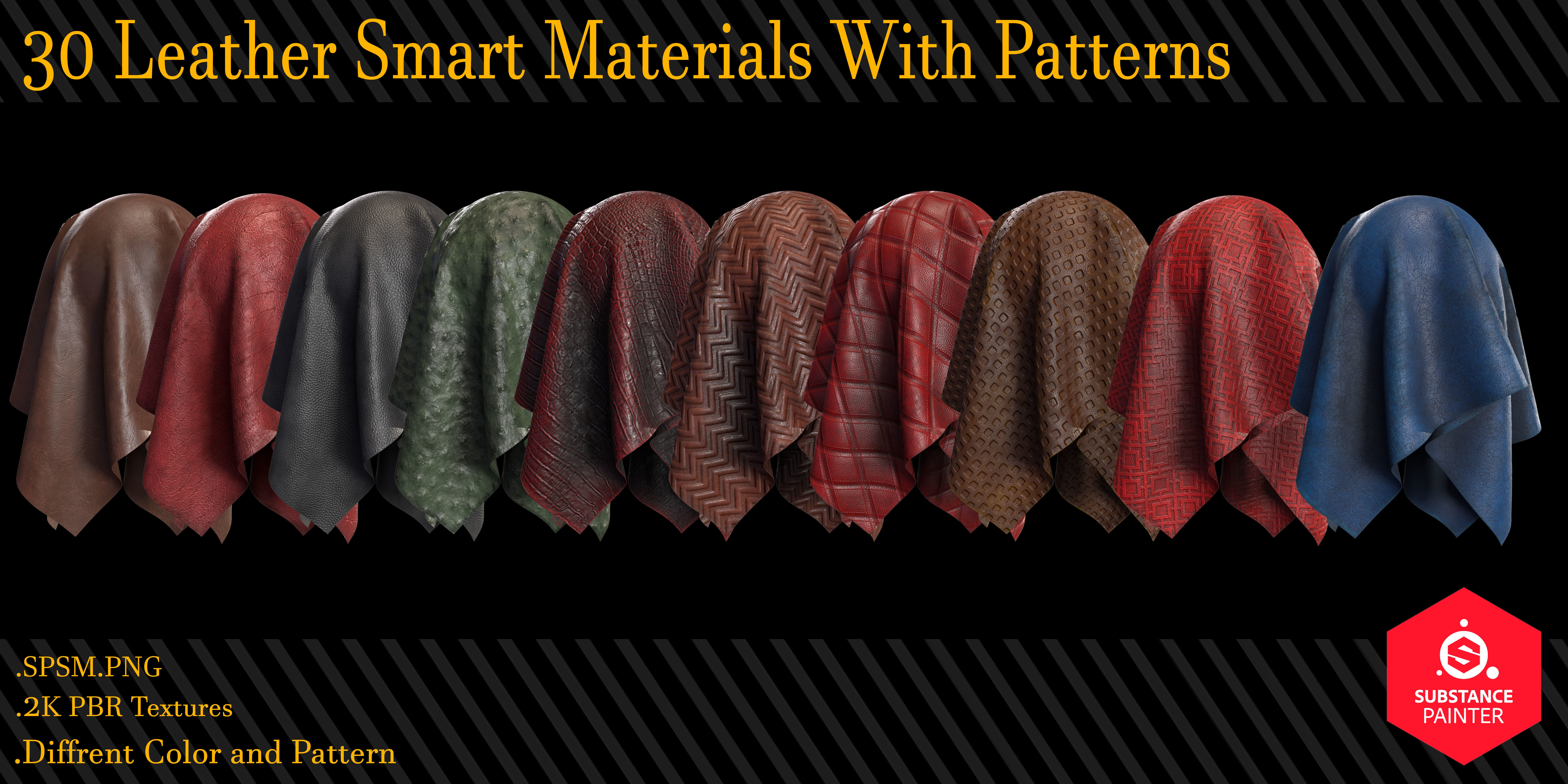30 Leather Smart Materials With Patterns Texture_5