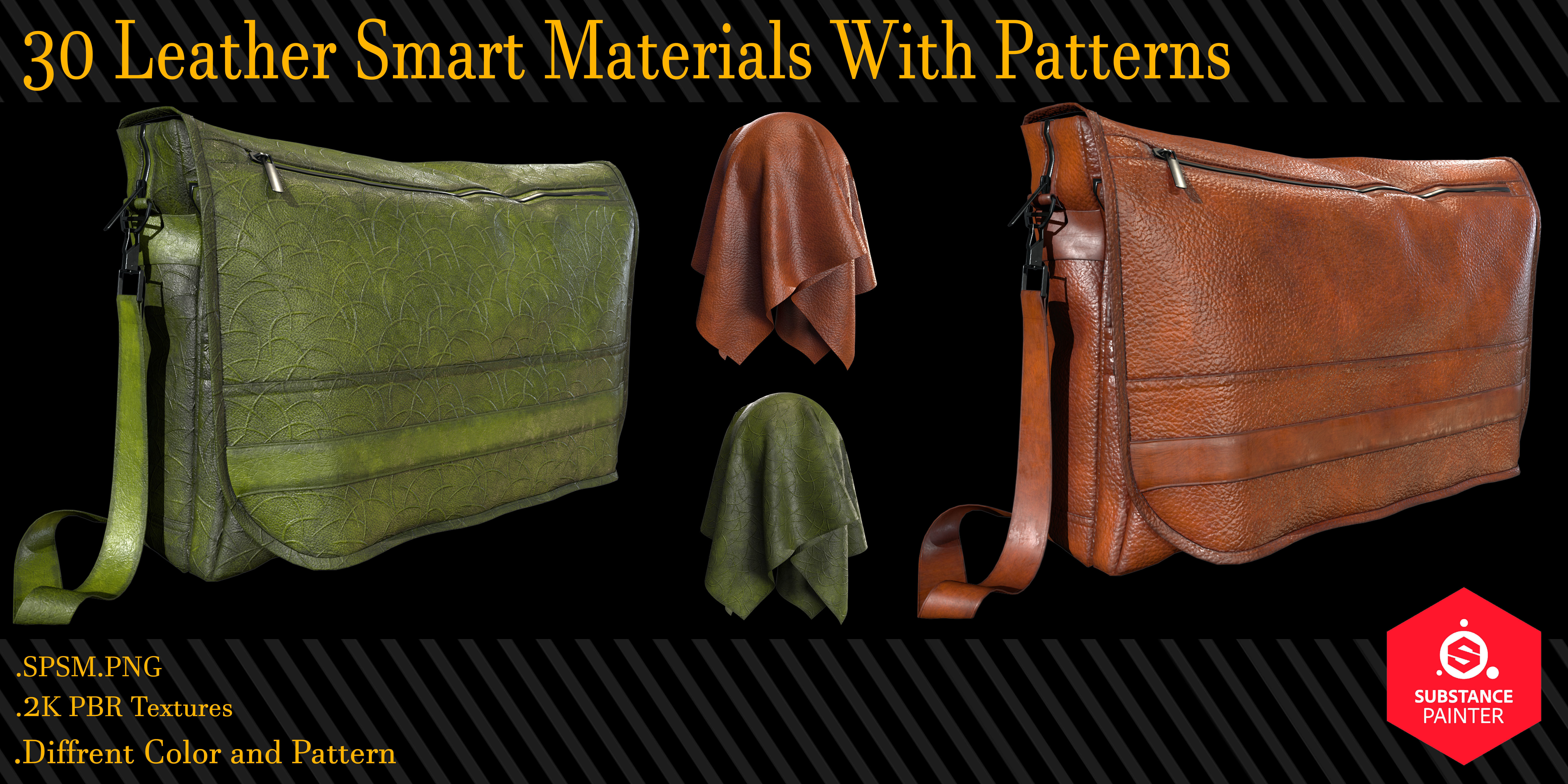30 Leather Smart Materials With Patterns Texture_1