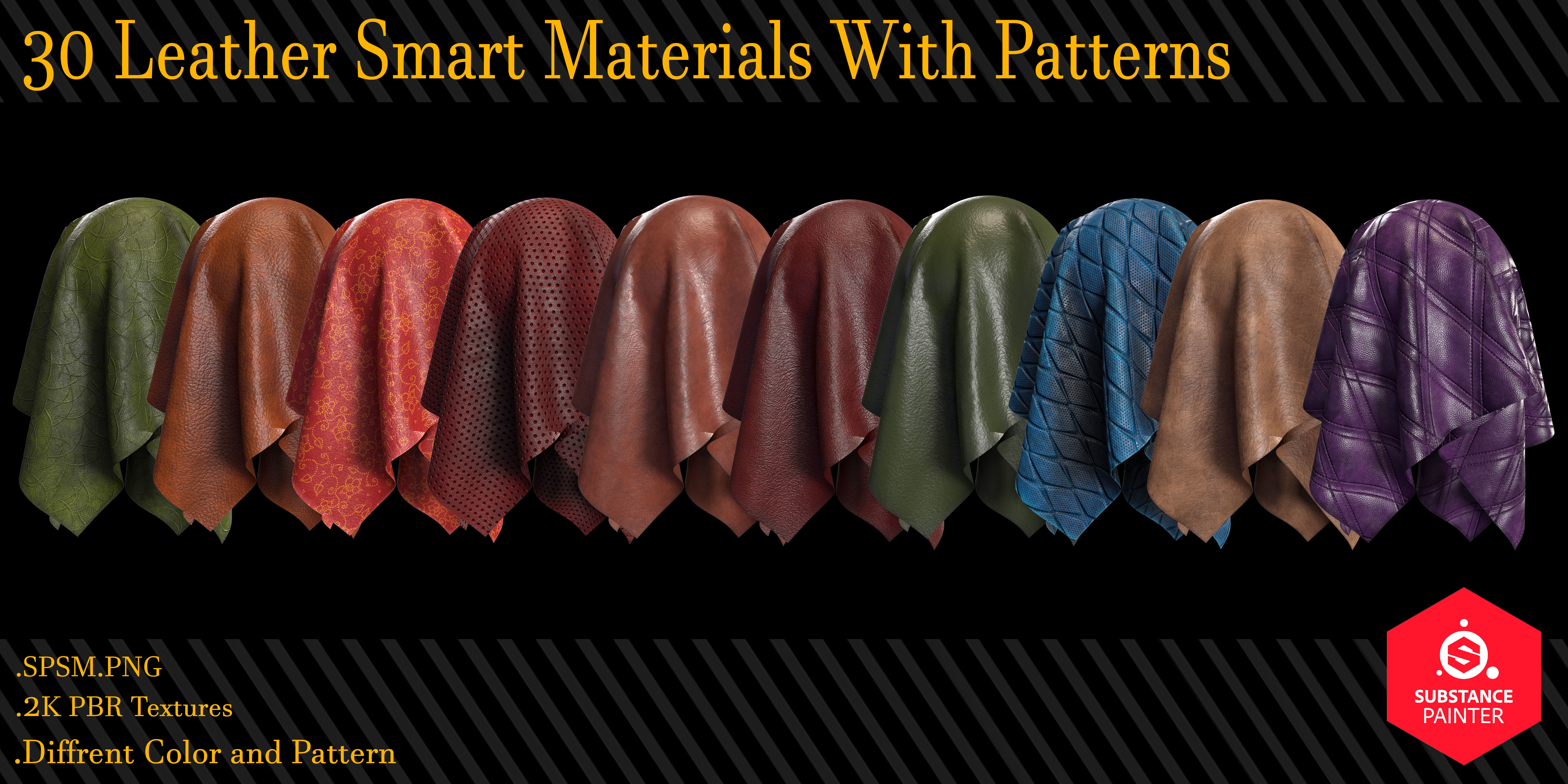 30 Leather Smart Materials With Patterns Texture_4