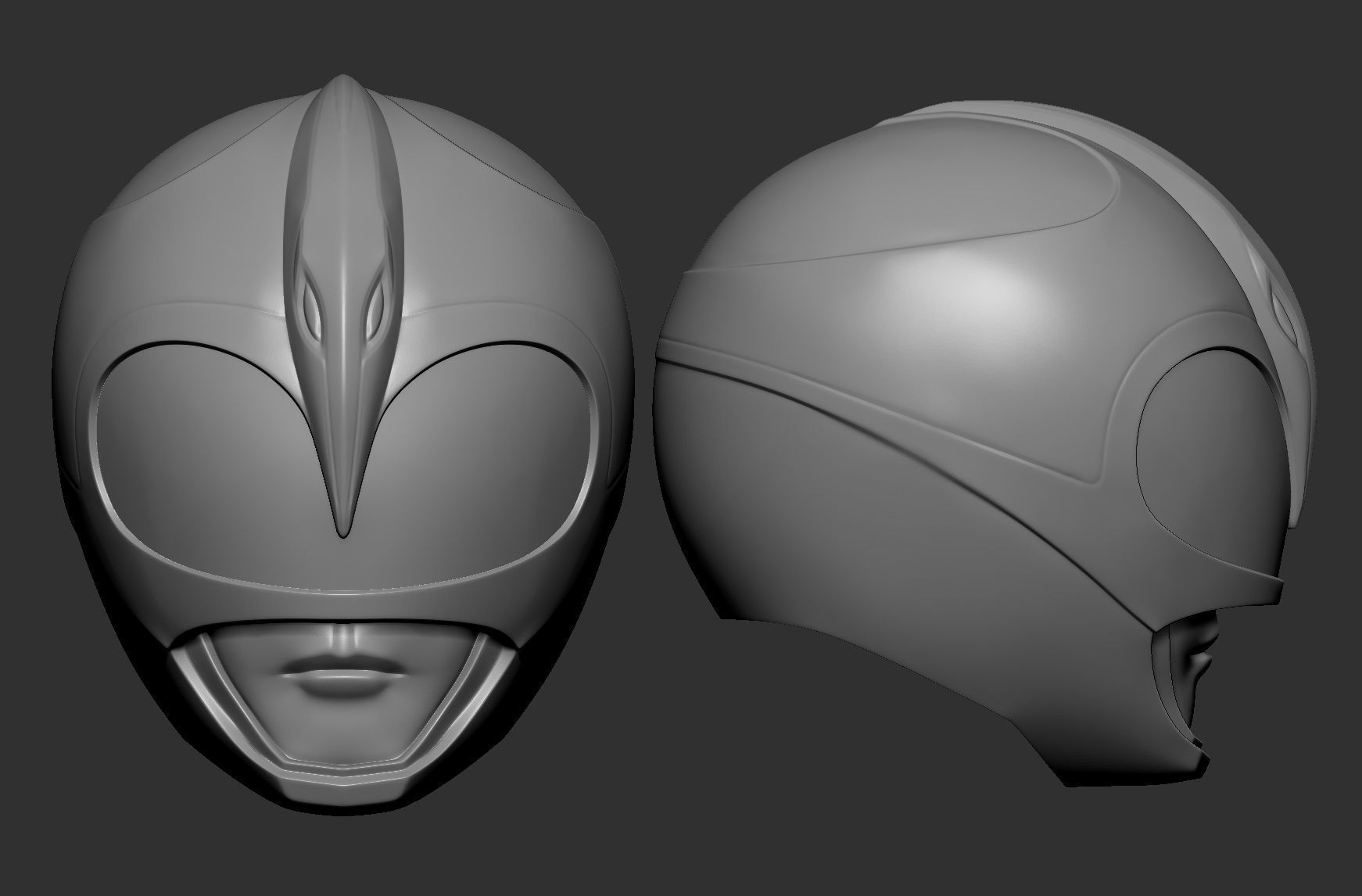 Combo of 5 Power Ranger Mighty Morphin Helmet and coin 3D print model_4