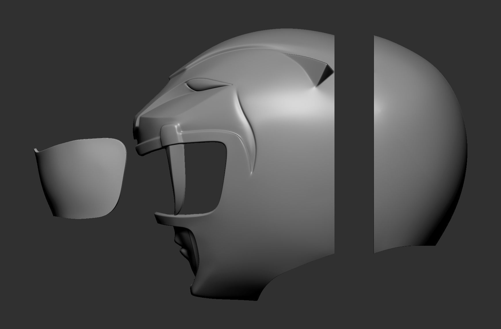 Combo of 5 Power Ranger Mighty Morphin Helmet and coin 3D print model_11