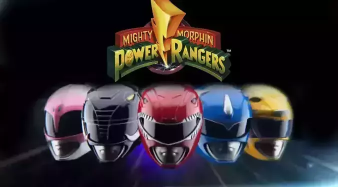 Combo of 5 Power Ranger Mighty Morphin Helmet and coin 3D print model