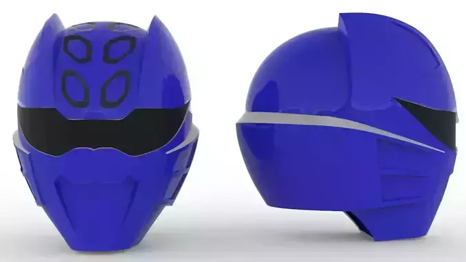 Power Ranger Jungle Fury Blue Ranger Helmet