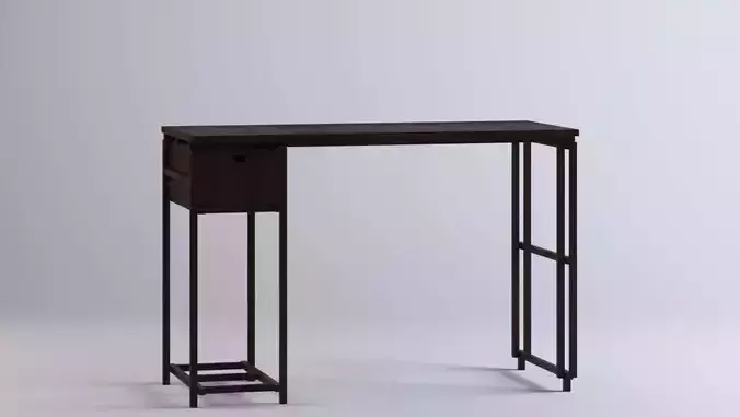 Desk 1 with two drawers and metal frame