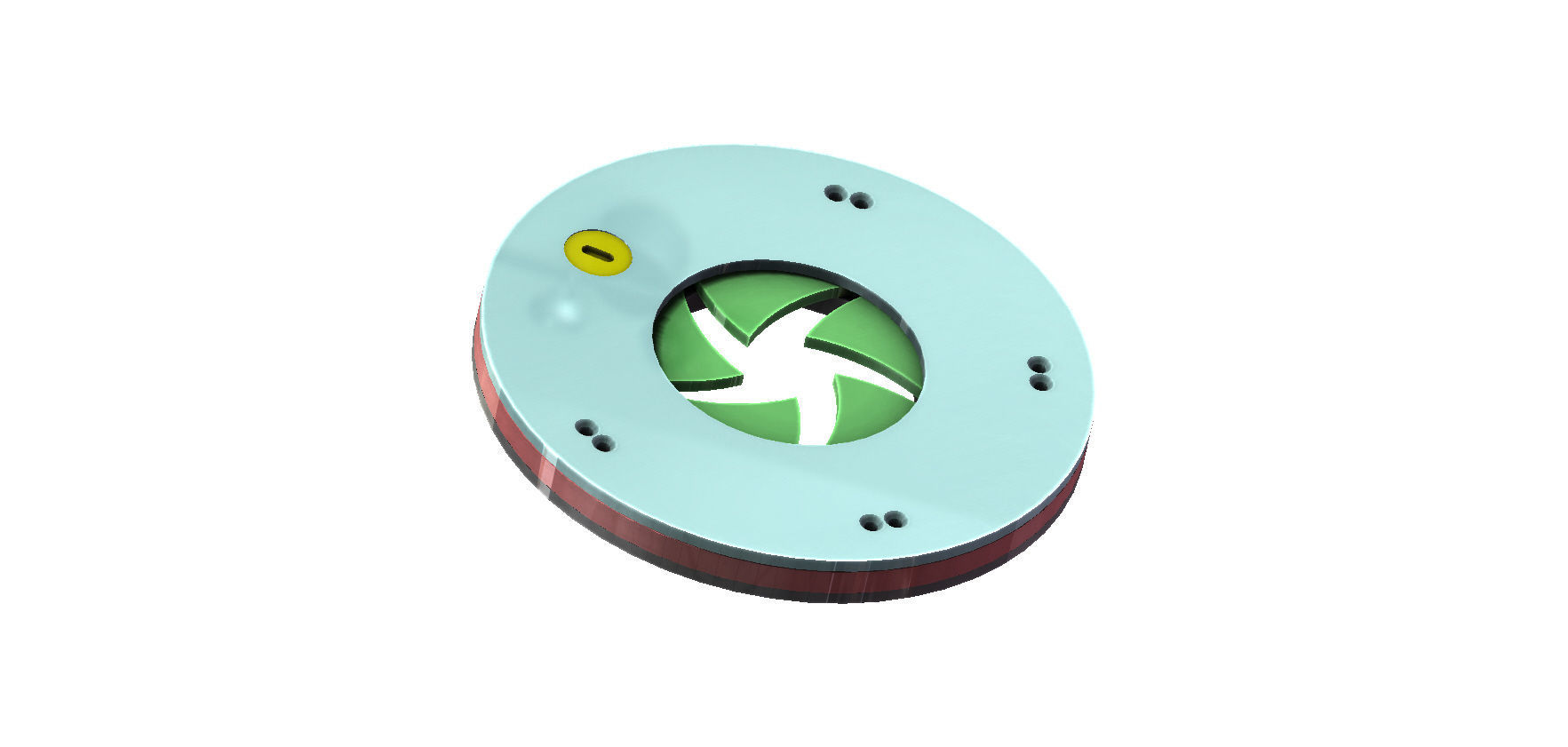 3DP5BLROD40A Mechanical shutter aperture Iris diy hobby 3D print model_9