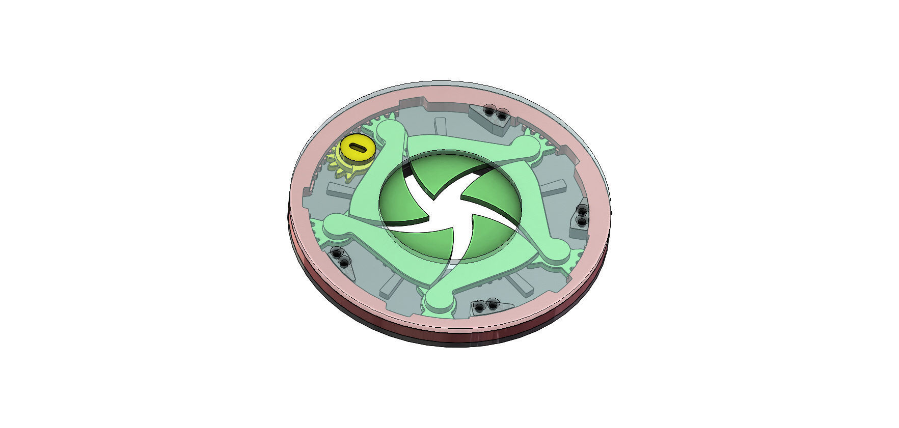 3DP5BLROD40A Mechanical shutter aperture Iris diy hobby 3D print model_2