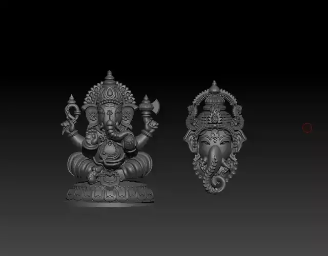 Ganesha idol 3D print model z brush 